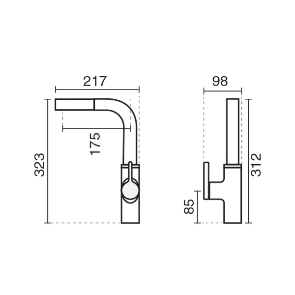 شیر آشپزخانه KWC مدل آوا Pull‑Out - تصویر 1